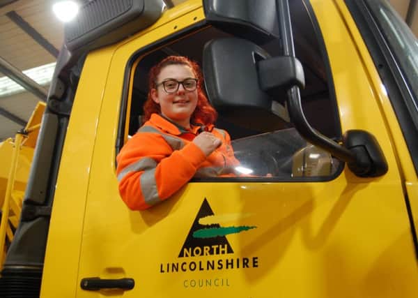 Georgia Connal, aged 22, is one of three new younger drivers who have joined the Winter Service. She is also North Lincolnshire Council's first ever female gritter driver.