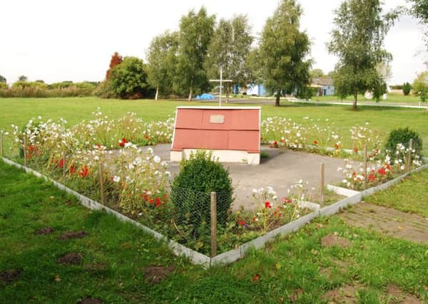 The memorial to RAF Sandtoft (on private ground) alongside Belton Rd, Sandtoft (next to the Trolley Bus Museum) (2011). The Isle of Axholme boasts a number of memorials, all of which have a story to tell