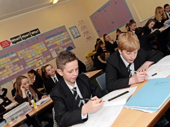 Year eight pupils pictured in their Maths class at Armthorpe Academy. Picture: Marie Caley NDFP Armthorpe Academy MC 1