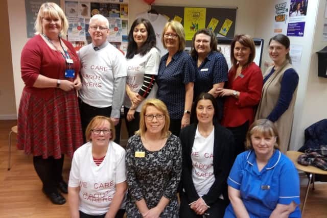 West End Clinic in Rossington has launched carers information week for Carers Week Staff involved are pictured