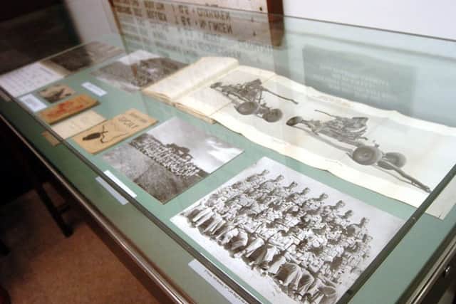Part of the new display to forgotten regiments at Doncaster Museum. (D2235CB)