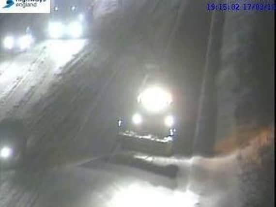 The plough on the M1 in South Yorkshire.Picture: @HighwaysYORKS