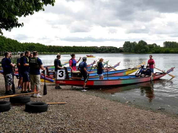 Dragon boat race at Doncaster Lakeside