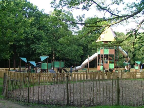 The children's play area at Sandall Beat, near to where the porn shoot took place.
