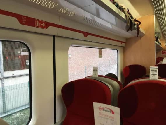 A window on a train was shot at near Doncaster (Pic: Joe Banfield)