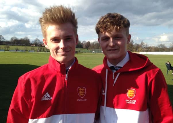 Dan West, left, and Matty White, right, starred for England Under 18s over the weekend.