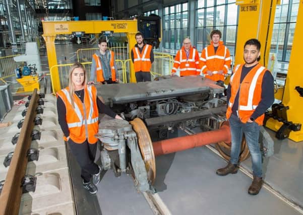 Rail students with new equipment