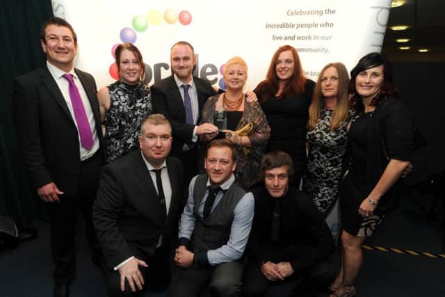 Eve Merton Trust volunteers at an awards ceremony in Doncaster