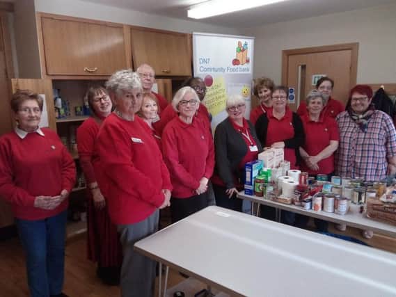 Volunteers at the DN7 Foodbank at St Mary's Church, Field Road, Stainforth