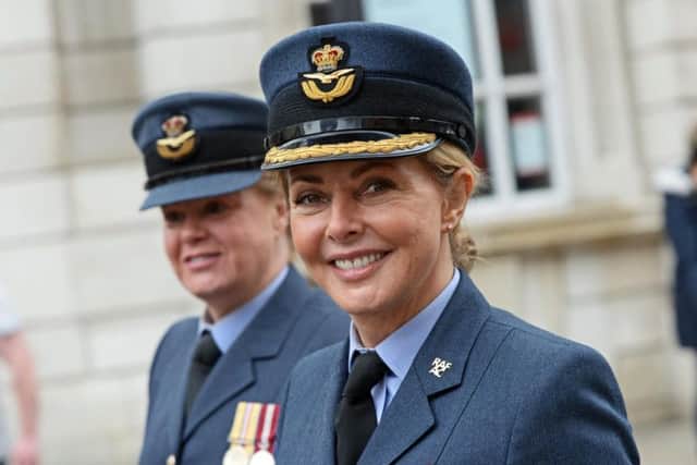 Caroline Vorderman, Honorary Group Captain, pictured during the Parade. Picture: Marie Caley