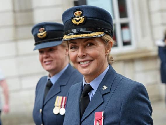 Caroline Vorderman, Honorary Group Captain, pictured during the Parade. Picture: Marie Caley