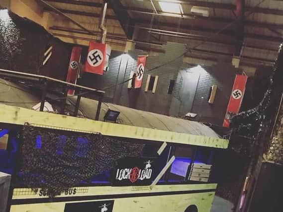 The Nazi flags on display at Lock 'N' Load. (Photo: Facebook).