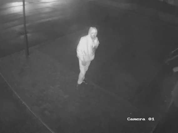 Police are hunting for the man in this CCTV image in connection with a burglary