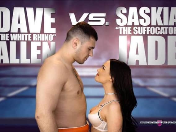 Dave Allen meets his match with Babestation star Saskia Jade. (Photo: INSTAGRAM @WHITERHINO_21)