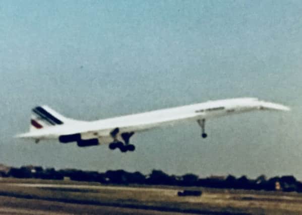 Concord lands at RAF Finningley 1986