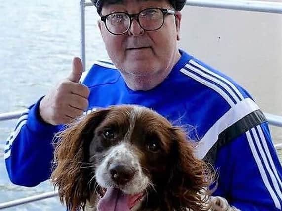 Alan Needham with his dog Duke.