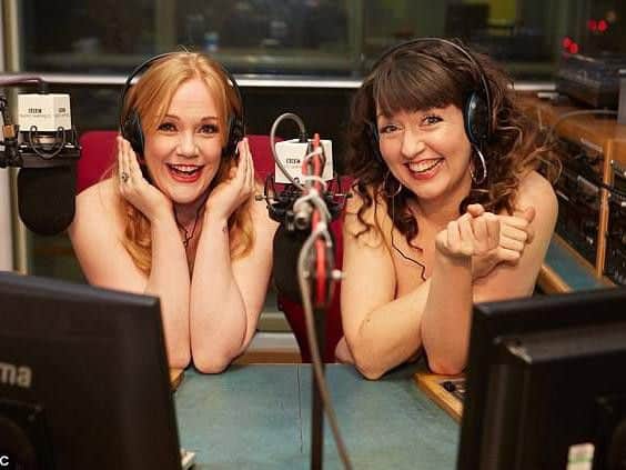 Kat Harbourne and Jenny Eells have also presented a show naked. (Photo: BBC).