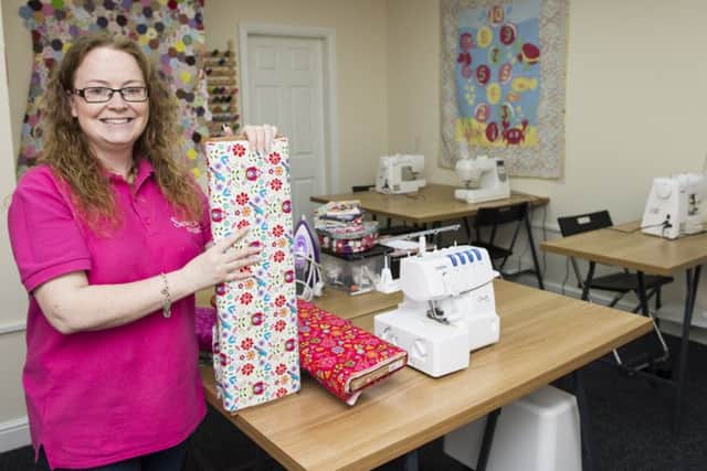 Tracy Perry at her shop Sewcute in Edlington near Doncaster