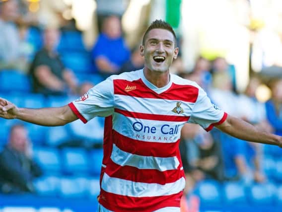 Federico Macheda in action for Doncaster Rovers.