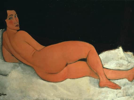 The reclining nude pose recreated by a Doncaster woman for The Sun.
