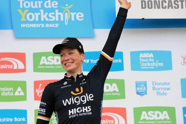 ASDA Tour de Yorkshire 2018 Women's Race. Stage 1 Beverley to Doncaster. Kirsten Wild from Wiggle High5 takes the win in Doncaster. Picture: Chris Etchells