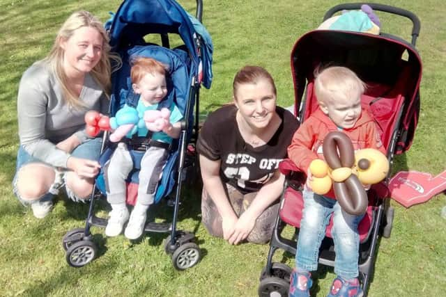 Nicola Mawton, David Wilson, Laura Stevenson and Lewis Mawer at the tour de Yorkshire fanzone