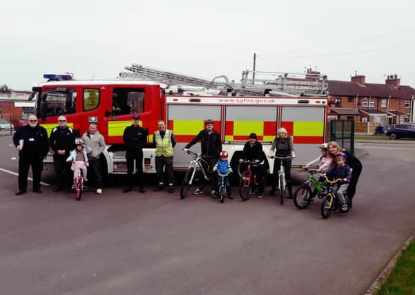 Thorne young cyclists are put through their paces by South Yorkshire Fire Service