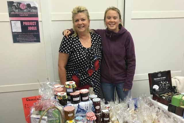 Left Carole Hall, who will drive the support vehicle on the charity ride, with Vicky Hogg.