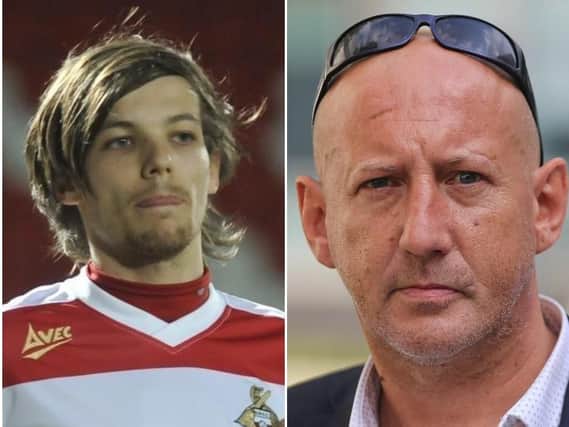 Louis Tomlinson and his dad Troy Austin.