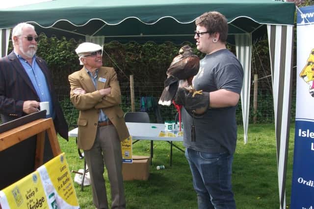 Epworth Community Fair at the Old Rectory. Residents hear all about birds of prey.