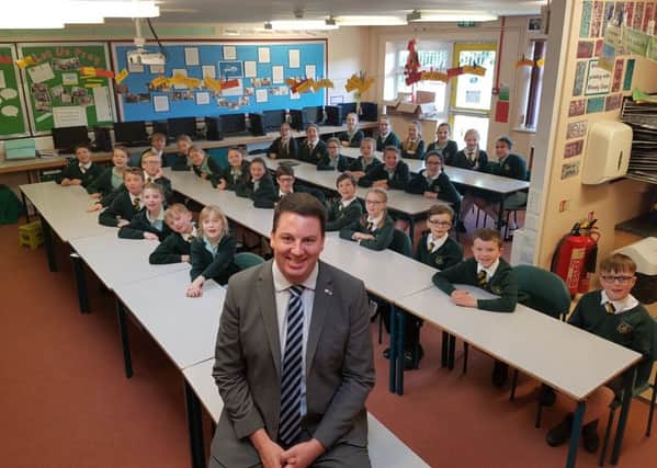 Andrew Percy Visits St Norbert's Catholic Primary School in Crowle