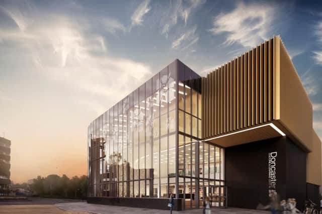 Artist's imagery of the new Doncaster Cultural and Learning Centre
